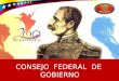 CONSEJO FEDERAL DE GOBIERNO. CONSEJO FEDERAL DE GOBIERNO Menú