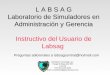 L A B S A G Laboratorio de Simuladores en Administración y Gerencia L A B S A G Laboratorio de Simuladores en Administración y Gerencia Instructivo del