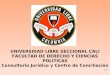 UNIVERSIDAD LIBRE SECCIONAL CALI FACULTAD DE DERECHO Y CIENCIAS POLITICAS Consultorio Jurídico y Centro de Conciliación AHM