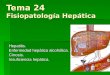 Tema 24 Fisiopatología Hepática Hepatitis. Enfermedad hepática alcohólica. Cirrosis. Insuficiencia hepática