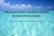 OBLIGACIONES SIMPLEMENTE MANCOMUNADAS. Prof. Dr. José María Breuer Planas