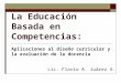 La Educación Basada en Competencias: Aplicaciones al diseño curricular y la evaluación de la docencia Lic. Flavio A. Juárez A