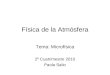 Física de la Atmósfera Tema: Microfísica 2º Cuatrimestre 2010 Paola Salio