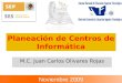 Planeación de Centros de Informática M.C. Juan Carlos Olivares Rojas Noviembre 2009