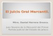 El Juicio Oral Mercantil. Mtro. Daniel Herrera Orozco. Juez Noveno de lo Mercantil del Primer Partido Judicial del Estado de Jalisco