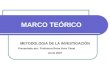MARCO TEÓRICO METODOLOGIA DE LA INVESTIGACIÓN Presentado por: Profesora Rosa Aura Casal Junio 2007