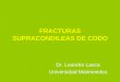 FRACTURAS SUPRACONDILEAS DE CODO Dr. Leandro Lasca Universidad Maimonides