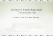 Derecho Constitucional Transnacional Universidad de Monterrey