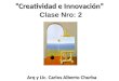 Creatividad e Innovación Arq y Lic. Carlos Alberto Churba Arq y Lic. Carlos Alberto Churba Clase Nro: 2