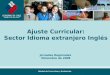 Unidad de Currículum y Evaluación Ajuste Curricular: Sector Idioma extranjero Inglés Jornadas Regionales Diciembre de 2008