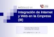Integración de Internet y Web en la Empresa (III) MÓDULO VI Antonio Mora García Universidad de Granada amorag@geneura.ugr.es