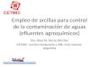 Empleo de arcillas para control de la contaminación de aguas (efluentes agroquímicos) Dra. Rosa M. Torres Sánchez CETMIC- Camino Centenario y 506- M.B