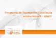 Programa de Formación Acreditada Adalid Inmark - UNED
