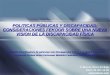 POLITICAS PÚBLICAS Y DISCAPACIDAD: CONSIDERACIONES FEKOOR SOBRE UNA NUEVA VISION DE LA DISCAPACIDAD FÍSICA Federación Coordinadora de personas con Discapacidad
