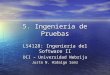 5. Ingeniería de Pruebas LS4128: Ingeniería del Software II DII – Universidad Nebrija Justo N. Hidalgo Sanz