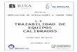 SETIEMBRE 2012 1.0 TRAZABILIDAD DE EQUIPOS CALIBRADOS ESTRUCTURA METALICA PROYECTO AMPLIACION DE OPERACIONES A 18000 TMPD