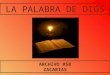 LA PALABRA DE DIOS ARCHIVO #58 ZACARIAS LA PALABRA DE DIOS Este libro consta de dos partes bastante diversas. La primera, Caps. 1-8, es la obra del profeta