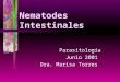 Nematodes Intestinales Parasitología Junio 2001 Dra. Marisa Torres