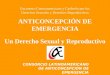 ANTICONCEPCIÓN DE EMERGENCIA Un Derecho Sexual y Reproductivo CONSORCIO LATINOAMERICANO DE ANTICONCEPCIÓN DE EMERGENCIA Encuentro Centroamericano y Caribeño