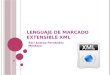L ENGUAJE DE M ARCADO E XTENSIBLE XML Sori Andrea Fernández Montoya