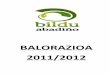 BALORAZIOA 2011-2012