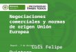 Negociaciones comerciales y normas de origen Unión Europea Luis Felipe Quintero Bogotá, 5 de diciembre 2012