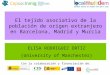 El tejido asociativo de la población de origen extranjero en Barcelona, Madrid y Murcia ELISA RODRIGUEZ ORTIZ (University of Manchester) Con la colaboración