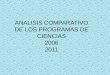 1 ANALISIS COMPARATIVO DE LOS PROGRAMAS DE CIENCIAS 2006 2011