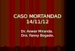 CASO MORTANDAD 14/11/12 Dr. Anwar Miranda. Dra. Fanny Bogado