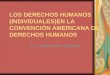 LOS DERECHOS HUMANOS (INDIVIDUALES)EN LA CONVENCIÓN AMERICANA DE DERECHOS HUMANOS Lic. Marianela Salazar