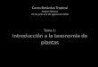 Tema 1. Introduccion a La Taxonomia de Plantas