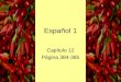 Español 1 Capítulo 12 Página 384-385. El aguacate