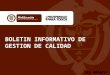 BOLETIN INFORMATIVO DE GESTION DE CALIDAD SED ARAUCA