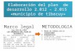 Elaboración del plan de desarrollo 2.012 – 2.015 «municipio de tibacuy» METODOLOGIA 1.Mesas de Trabajo con la Comunidad 2.Diagnóstico 3.Formulación - parte