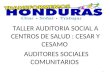 TALLER AUDITORIA SOCIAL A CENTROS DE SALUD : CESAR Y CESAMO AUDITORES SOCIALES COMUNITARIOS 1