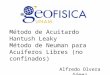 Alfredo Olvera Gómez Método de Acuitardo Hantush Leaky Método de Neuman para Acuíferos Libres (no confinados)