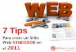 7 tips para crear una página web vendedora en el 2011