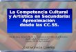 La Competencia Cultural y Artística. Aproximación desde las Ciencias Sociales
