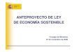 Presentacion Anteproyecto Ley  e Economía Sostenible. 27-11-09