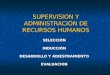Supervision y recursos humanos