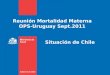 Chile investigacion de muertes maternas reunión mortalidad materna ops 2011