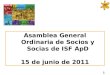 Presentación Asamblea de Socios/as Junio 2011