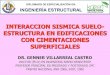 Ingeniería Sismoresistente - Sesión 2: Interacción Sísmica Suelo-Estructura en Edificaciones con Cimentaciones Superficiales