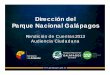 Dirección del Parque Nacional Galápagos, Rendición de Cuentas 2013