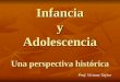 Infancia y adolescencia. perspectiva histórica