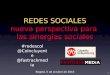 Redes sociales: nueva perspectiva para las sinergias sociales