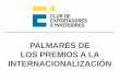 Palmarés de los Premios a la Internacionalización Club de Exportadores e Inversores