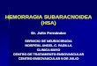 Hemorragia subaracnoideas - Aneurisma cerebral