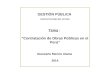 Gestión pública Contratacion de obras publicas Giancarlo Merino Alama 2014