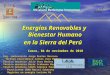 Energías renovables y bienestar humano en la sierra del perú